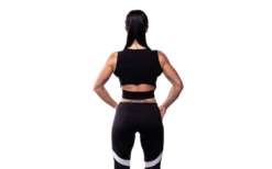 Fitnessvictim Women Backless Crop Top - Schwarz -Sport Verkauf fitnessvictim womens backless crop schwarz 3