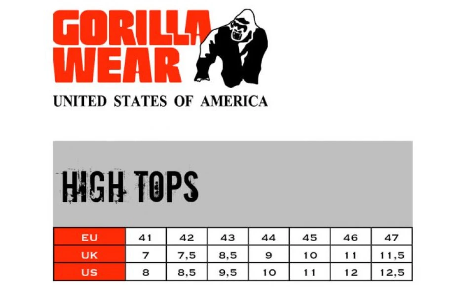 Gorilla Wear High Tops - Black 10 Gorilla Wear High Tops - Black – Bild 8