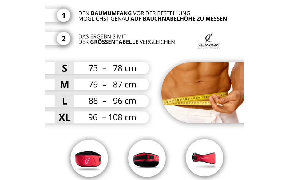Climaqx Gewichthebergürtel - Rot 7 Climaqx Gewichthebergürtel - Rot – Bild 5
