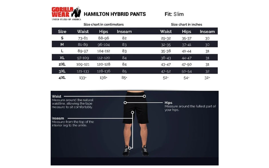 Gorilla Wear Hamilton Hybrid Pants - Schwarz 7 Gorilla Wear Hamilton Hybrid Pants - Schwarz – Bild 5