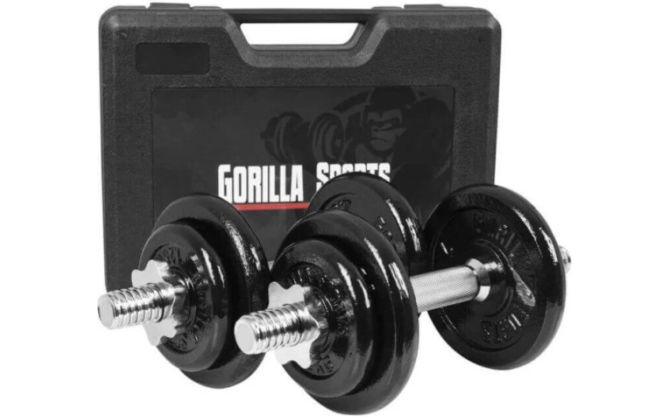 Gorilla Sports Kurzhantelset 20kg Mit Koffer 3 Gorilla Sports Kurzhantelset 20kg Mit Koffer