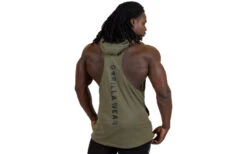 Gorilla Wear Lawrence Hooded Tank Top - Army Green -Sport Verkauf gorillawear lawrence hooded tank top army green1