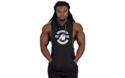 Gorilla Wear Lawrence Hooded Tank Top - Schwarz -Sport Verkauf gorillawear lawrence hooded tank top black