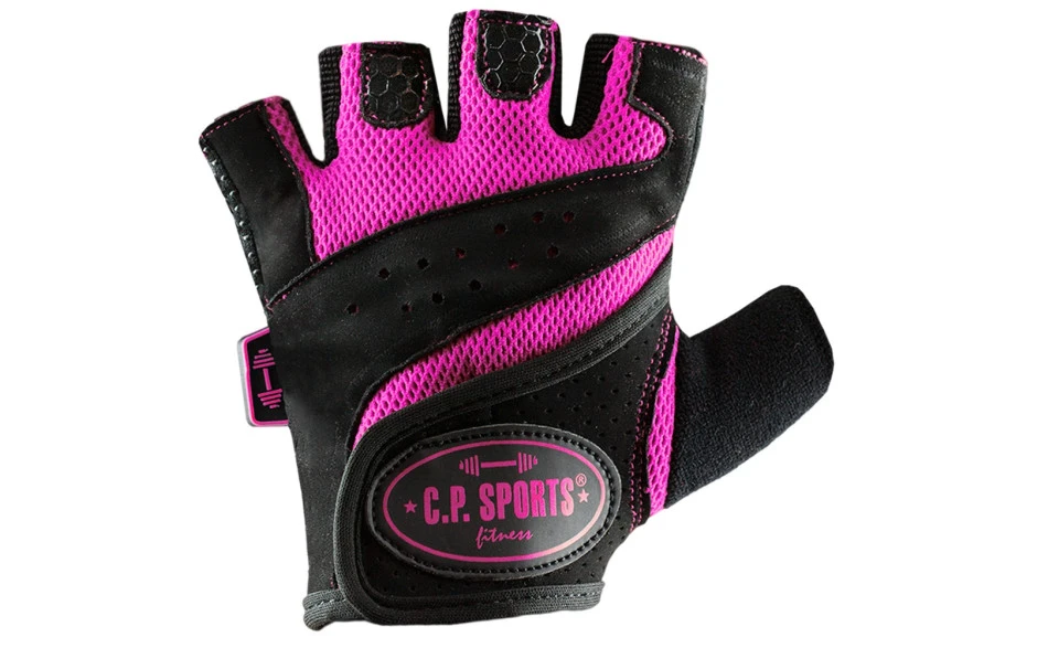 C.P. Sports Lady Gym Fitnesshandschuh - Schwarz Pink 4 C.P. Sports Lady Gym Fitnesshandschuh - Schwarz Pink – Bild 2