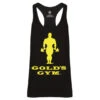Golds Gym Muscle Joe Slogan Premium Tank - Schwarz Gold -Sport Verkauf tank top von golds gym classic stringer gold 3 1