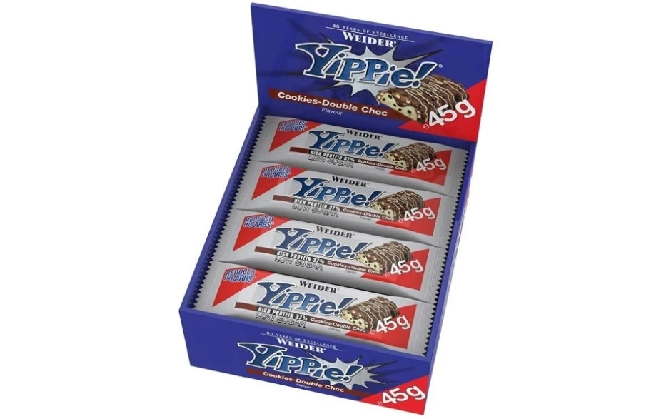 Weider Yippie! Protein Bar - 12 X 45g Riegel 5 Weider Yippie! Protein Bar - 12 X 45g Riegel – Bild 3